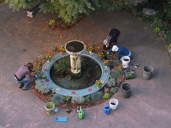 Work Practice, Gardening at the Fountain